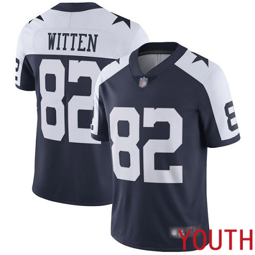 Youth Dallas Cowboys Limited Navy Blue Jason Witten Alternate #82 Vapor Untouchable Throwback NFL Jersey->youth nfl jersey->Youth Jersey